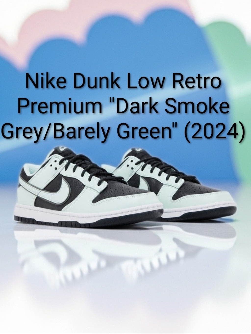 Nike Dunk Low Retro Premium "Dark Smoke Grey/Barely Green" M11.5 Euc W/Box
